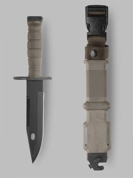 Militär-Bajonettmesser mit Scheide — Stockfoto