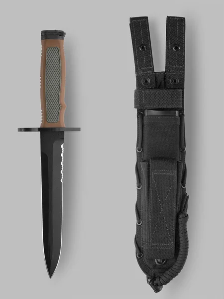 Στρατιωτική μπαγιονέτ μαχαίρι με θηκάρι — Φωτογραφία Αρχείου