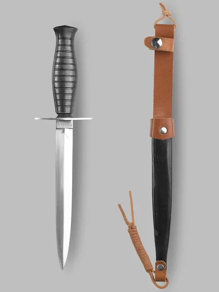 Coltello militare con fodero — Foto Stock