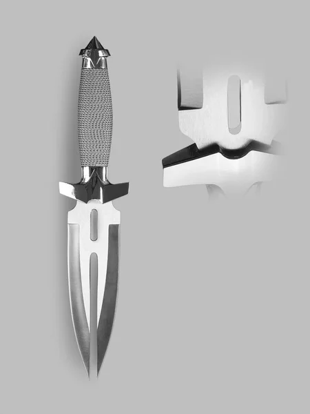 Combat knife with scabbard — Stock Photo, Image