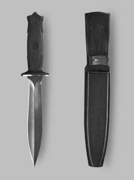 Bojový nůž s pochvou Stock Fotografie