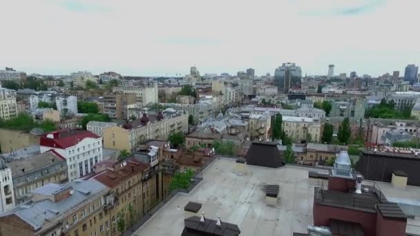 Киевская панорама с улицы Пирогова .   . — стоковое видео