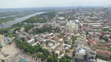 Panorama. Kiev. Havadan görünümü. Çevresinde 