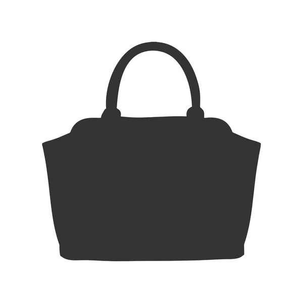 Bolso de mujer dibujado a mano, bolso femenino elegante ilustración de moda — Vector de stock