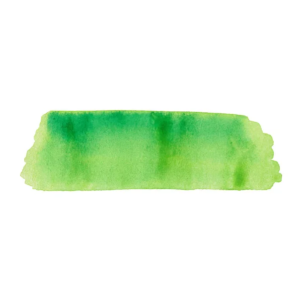 Light green color smear vector brush stroke. Varnish splash line — Stock Vector