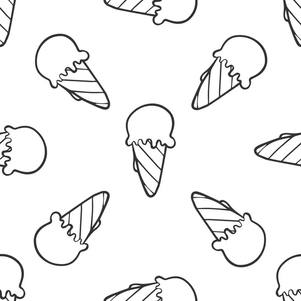 Padrão de sorvete sem costura textura doodle com bac sobremesa doce Ilustração De Stock