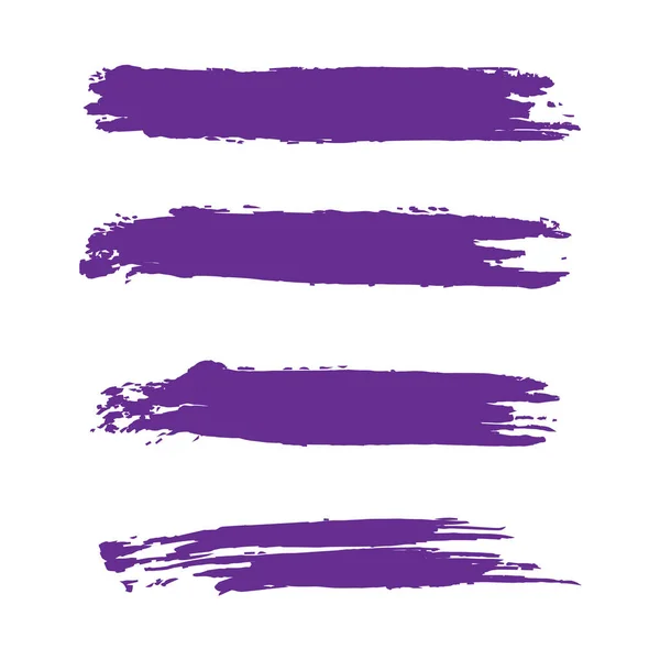 Pincel violeta vetorial, manchas vetoriais de tinta, tinta acrílica sobre Ilustração De Stock