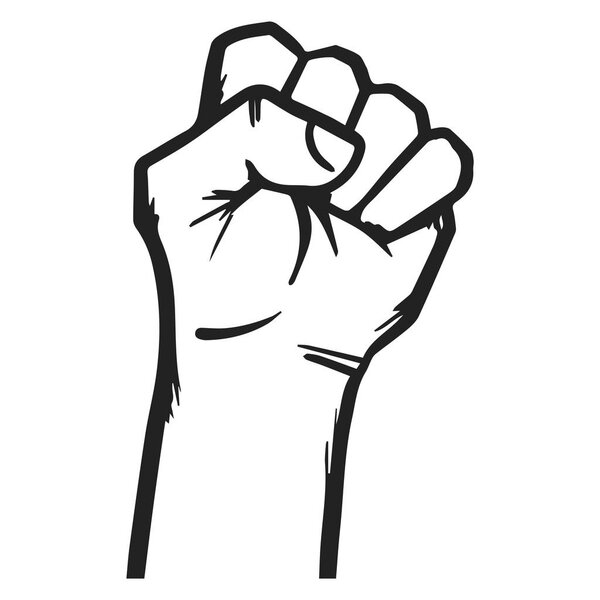 Зажатый кулак, сильная рука вектор иллюстрации рука нарисована
.