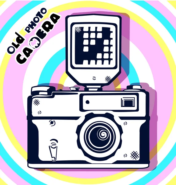 renkli bir arka plan üzerinde eski fotoğraf makinesi