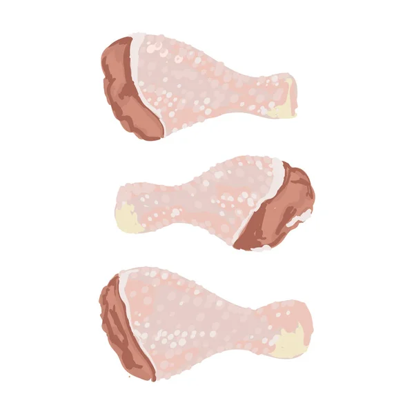 Ilustración de patas de pollo — Vector de stock