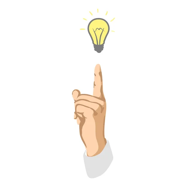 Lampje met concept van idee — Stockvector
