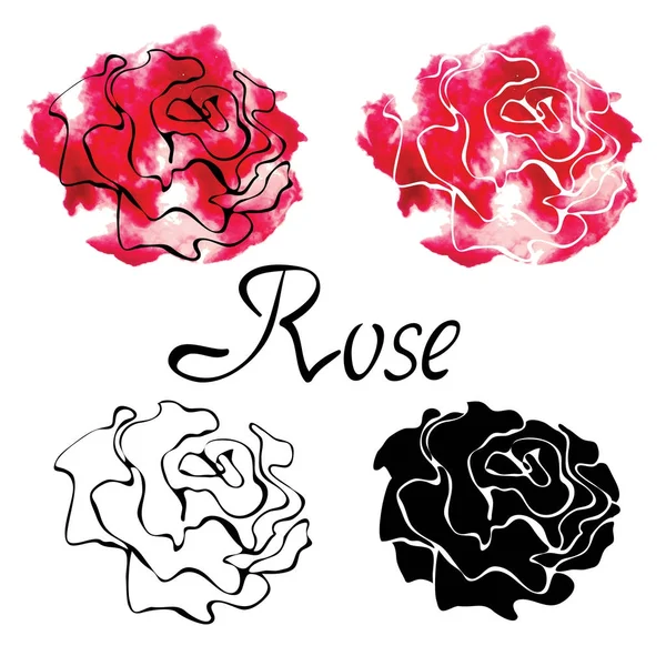 Πολύχρωμο διάνυσμα με τριαντάφυλλα — Διανυσματικό Αρχείο
