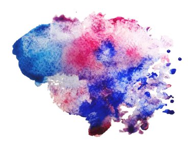 Renkli Sulu Boya lekesi