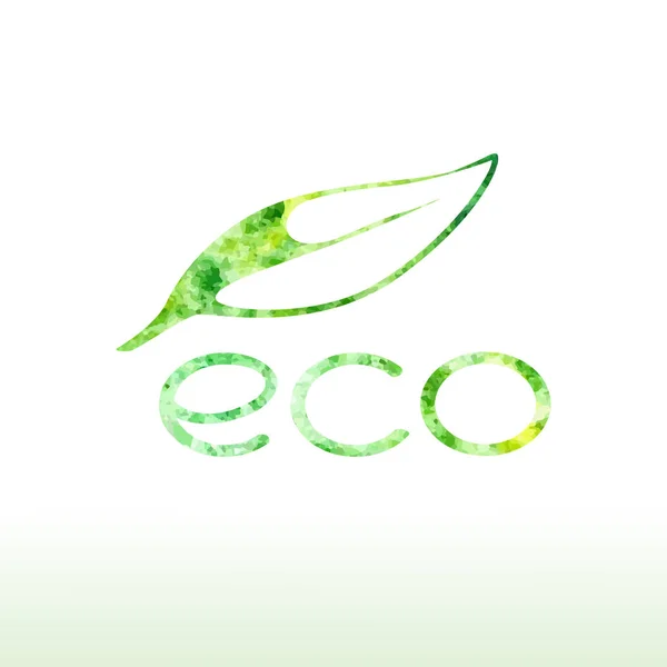 Logotipo Vector ECO isolado sobre fundo branco —  Vetores de Stock