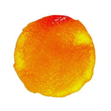 Turuncu sulu boya lekesi