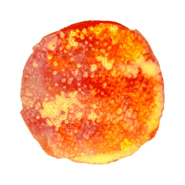 오렌지 수채화 얼룩 — 스톡 벡터