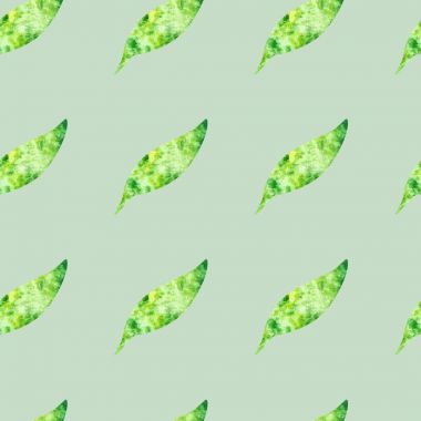 Yeşil yaprakları ile renkli seamless modeli