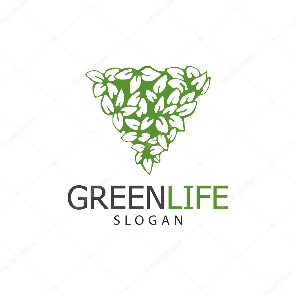 Vector illustration og tree logo or icon. Design template, badges, labels and logotype for business
