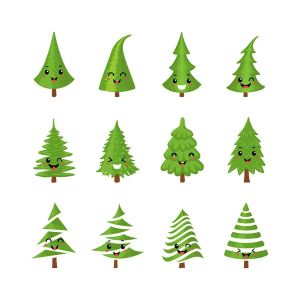 Vánoční stromeček ikony nastavit — Stockový vektor