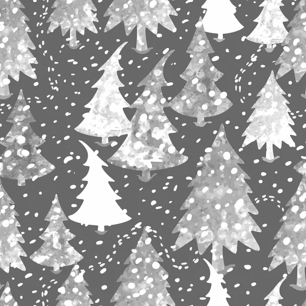 Modèle sans couture avec arbre de Noël — Image vectorielle