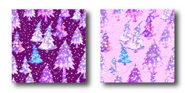 Renkli seamless modeli ile Noel ağacı ayarla