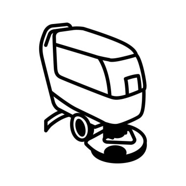Vektör simge scrubber makinenin