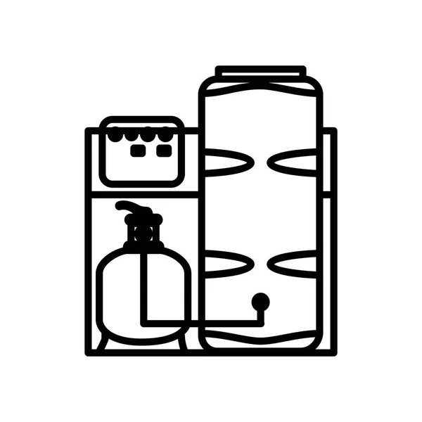 Icono vectorial del sistema de purificación de agua — Vector de stock