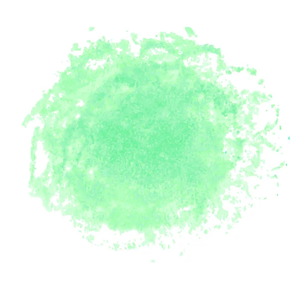 Teinture aquarelle verte isolée sur fond blanc — Image vectorielle