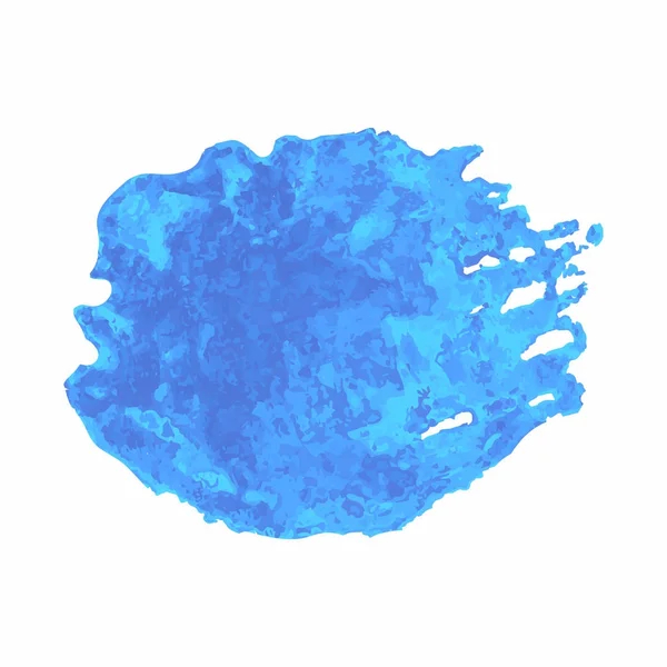 Mancha aquarela azul isolada no fundo branco — Vetor de Stock
