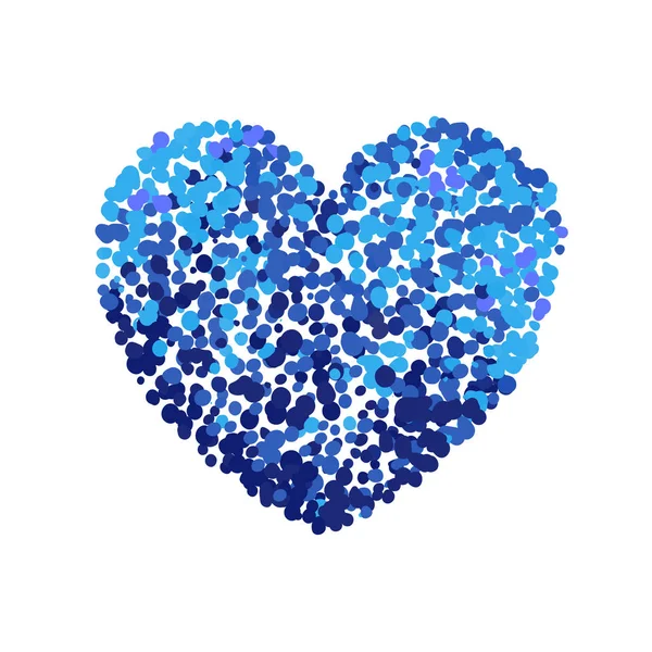 Vektör renkli resimde mavi kalp — Stok Vektör