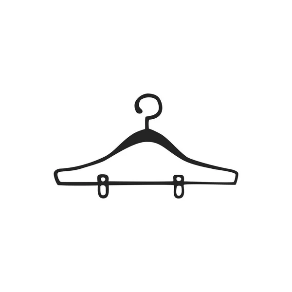 Vector hand drawn icon of hanger — Stock Vector