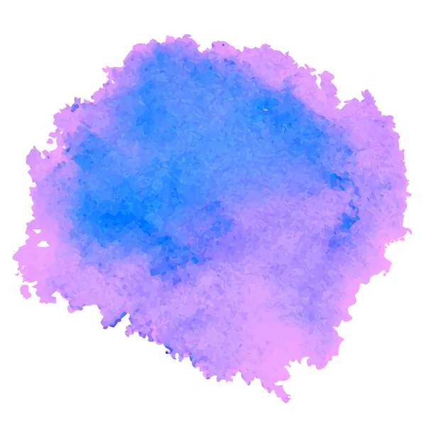 Mancha de acuarela púrpura aislada sobre fondo blanco — Vector de stock