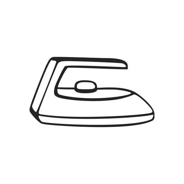 Vector hand drawn icon of iron — Stock Vector
