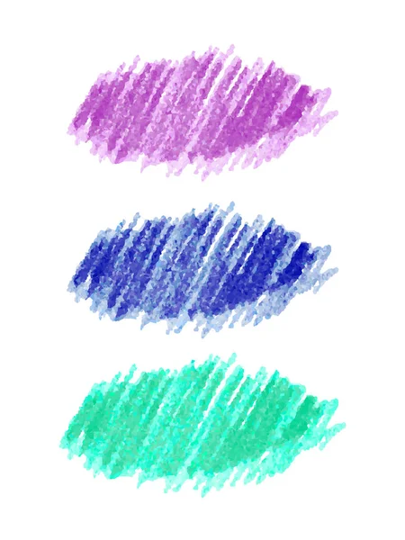 Spots crayés colorés pour la conception — Image vectorielle