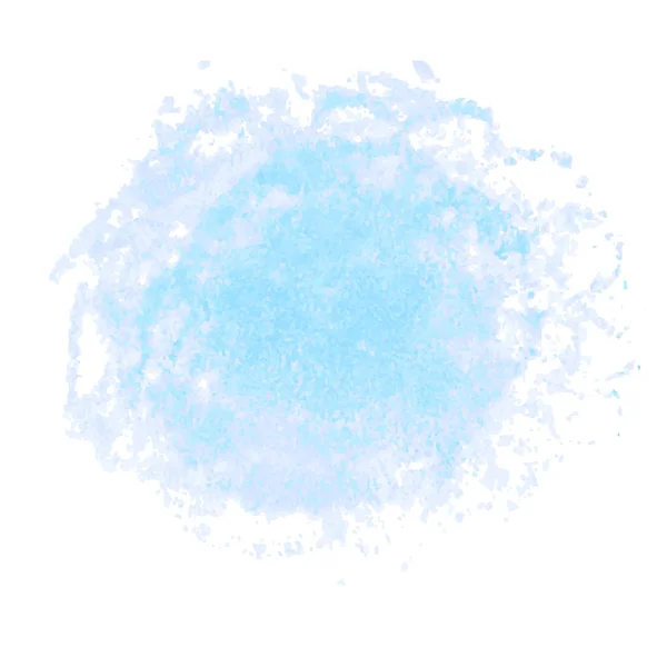 Mancha de acuarela azul aislada sobre fondo blanco — Vector de stock