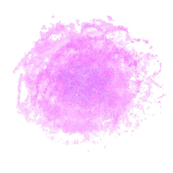 Mancha de acuarela rosa aislada sobre fondo blanco — Vector de stock
