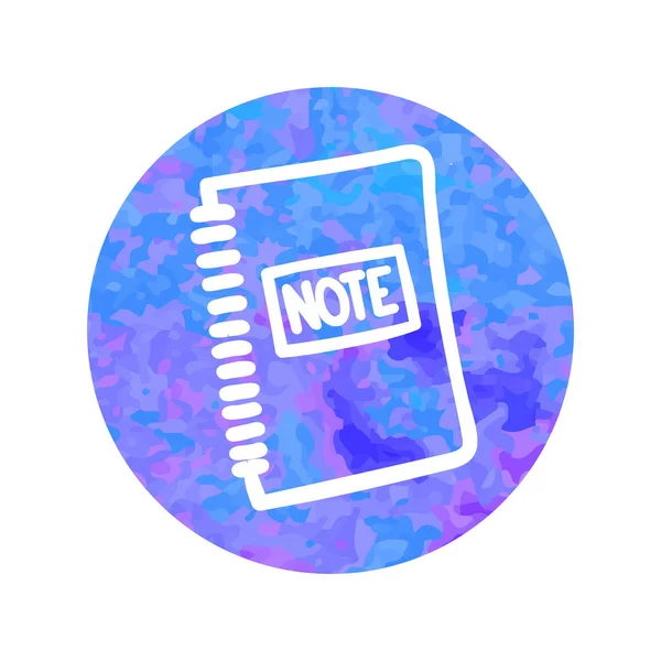 Vector dibujado a mano icono de bloc de notas — Vector de stock