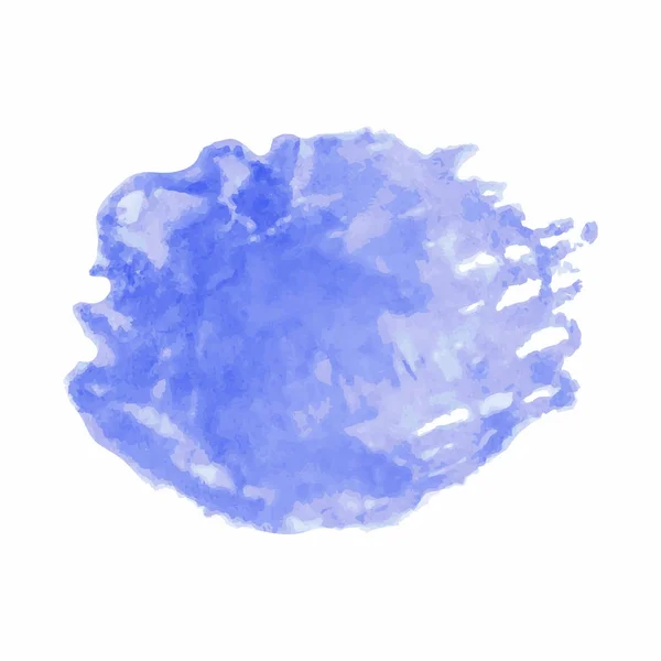 Tache d'aquarelle bleue isolée sur fond blanc — Image vectorielle