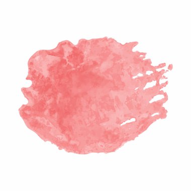 Beyaz arka plan üzerinde izole kırmızı sulu boya lekesi