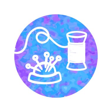 Vektör el iş parçacığının çizilmiş simgesi