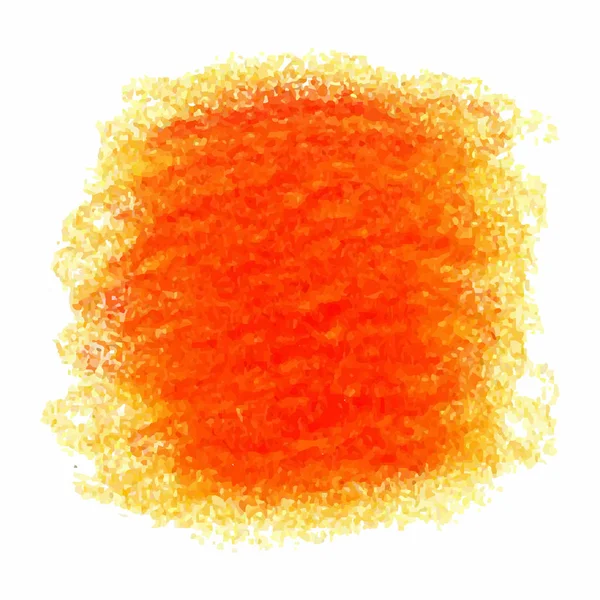 Mancha de textura de garabato de crayón rojo aislada sobre fondo blanco — Vector de stock