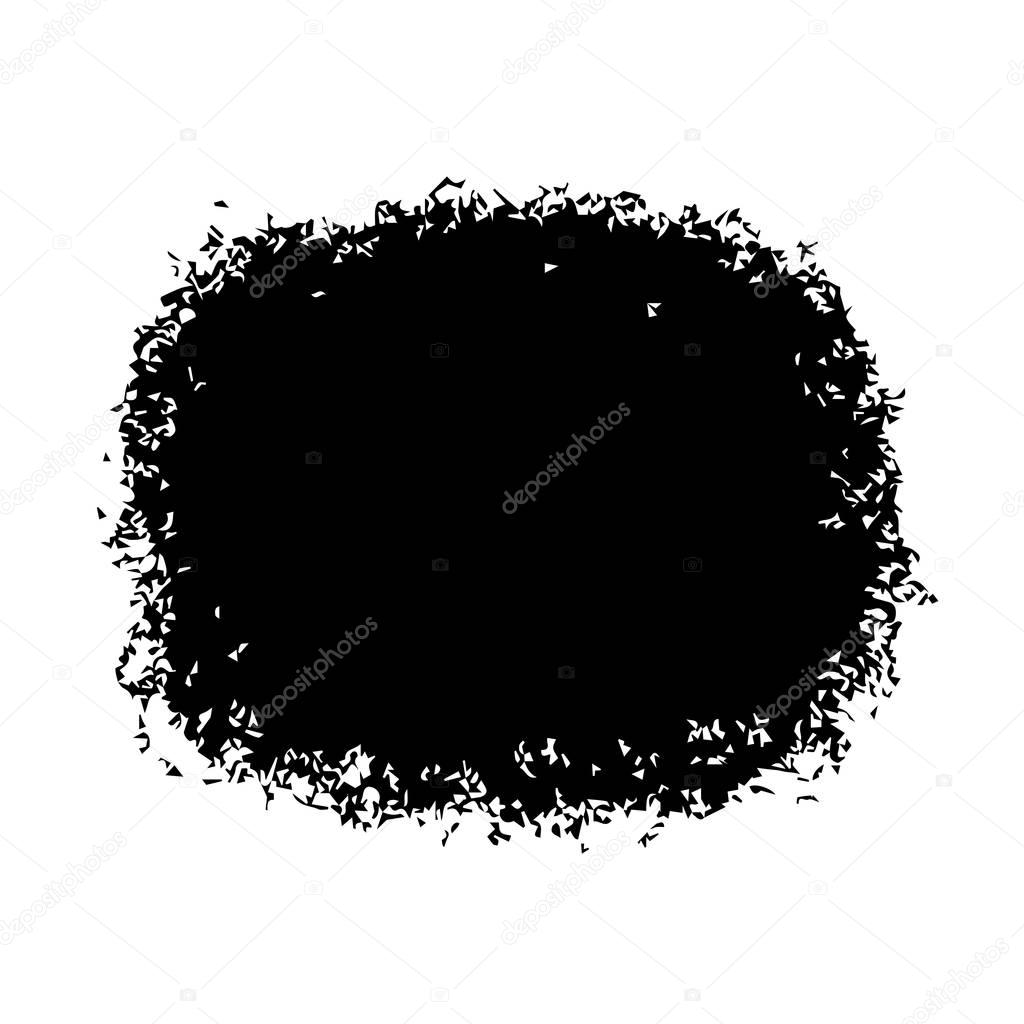 Black stain isolated on white background