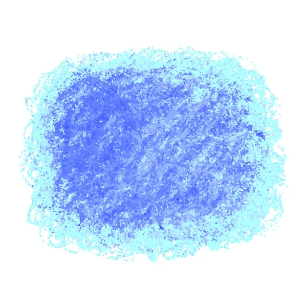 Crayon bleu gribouiller texture tache isolée sur fond blanc — Image vectorielle