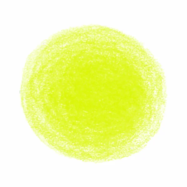 Sárga krétával firka textúra foltot a elszigetelt fehér háttér — Stock Vector