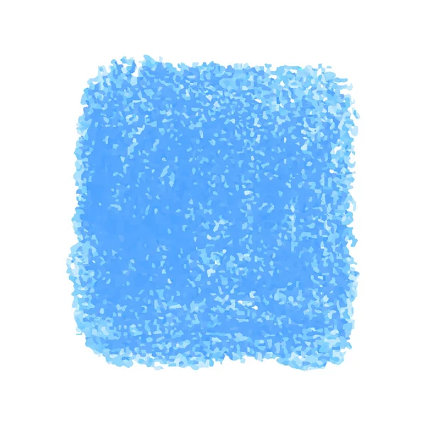 Blauwe crayon Krabbel textuur stain geïsoleerd op witte achtergrond — Stockvector