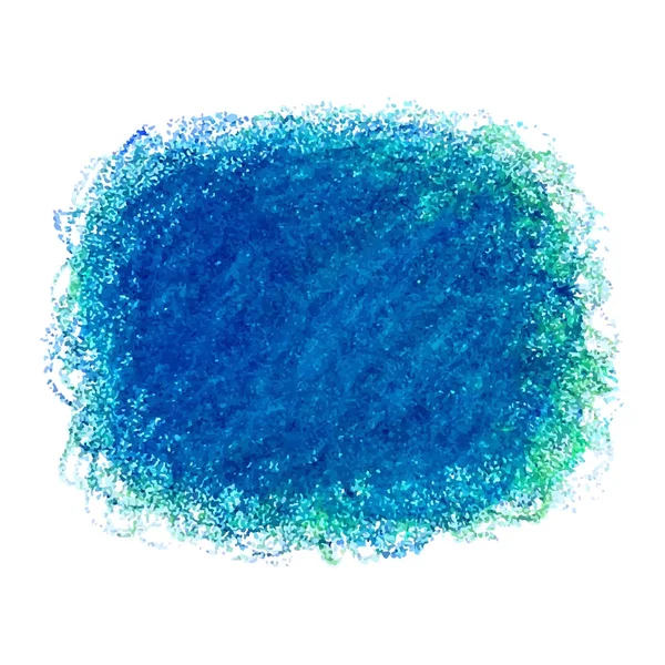 Μπλε παστέλ κακογράφω υφή λεκέ απομονωθεί σε λευκό φόντο — Διανυσματικό Αρχείο
