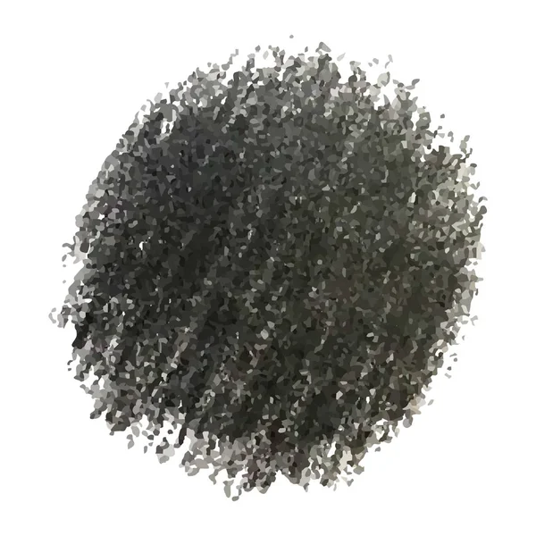 Crayon noir gribouillis texture tache isolée sur fond blanc — Image vectorielle