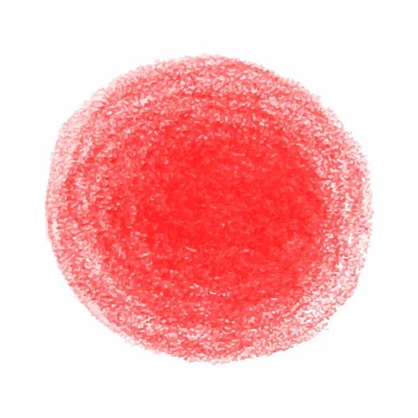 Mancha de textura de garabato de crayón rojo aislada sobre fondo blanco — Archivo Imágenes Vectoriales