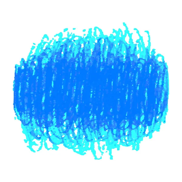 Penna blu scarabocchiare macchia texture isolato su sfondo bianco — Vettoriale Stock