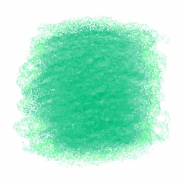 Zöld zsírkréta firka textúra foltot a elszigetelt fehér háttér — Stock Vector